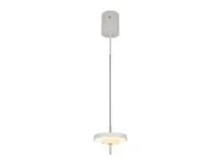 Kleine dimmbare LED Pendelleuchte KEATON im modernen Design, Hellgrau Ø 20cm