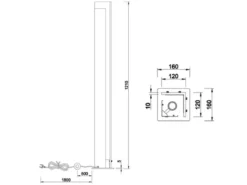Kleine dimmbare LED Stehleuchte mit Naturholz, Höhe 120cm