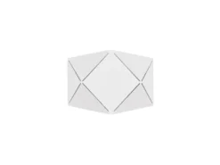 Kleine geometrische LED Wandlampen 2er SET mit Lasercut Muster, Breite 18cm