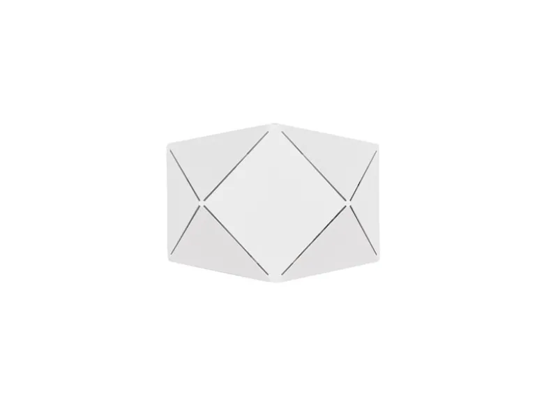 Kleine geometrische LED Wandlampen 2er SET mit Lasercut Muster, Breite 18cm