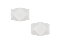 Kleine geometrische LED Wandlampen 2er SET mit Lasercut Muster, Breite 18cm
