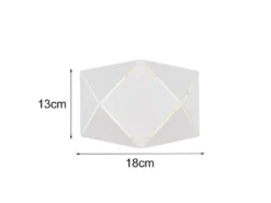 Kleine geometrische LED Wandlampen 2er SET mit Lasercut Muster, Breite 18cm