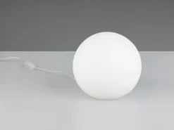 Kleine Glas Kugel Tischlampe PINGPONG Weiß Ø 20cm