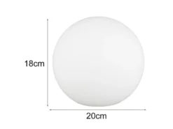 Kleine Glas Kugel Tischlampe PINGPONG Weiß Ø 20cm