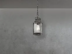 Kleine Industrial Pendelleuchte ASHLAND BAY für Innen & Außen, Anthrazit Ø15cm