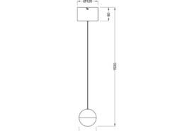 Kleine Kugel LED Pendelleuchte SENTA höhenverstellbar Ø 10cm