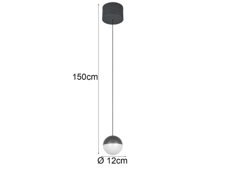 Kleine Kugel LED Pendelleuchte SENTA höhenverstellbar Ø 10cm