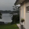 Kleine LED Außendeckenleuchte VARESE Anthrazit mit Glas Ø 11cm