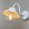 Kleine LED Außenwandleuchte aus Aluminium Weiß, Höhe 24cm