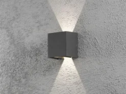Kleine LED Außenwandleuchte CREMONA Up and Down Höhe 13,5cm, Anthrazit