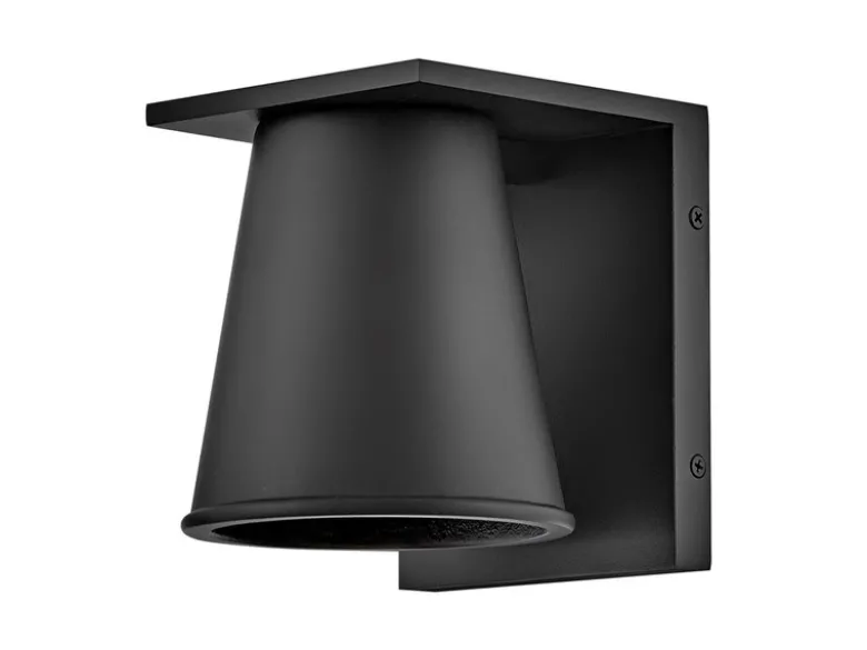 Kleine LED Außenwandleuchte HANS Schwarz, Salzluft resistent, Höhe 15,5cm