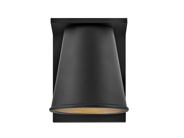 Kleine LED Außenwandleuchte HANS Schwarz, Salzluft resistent, Höhe 15,5cm