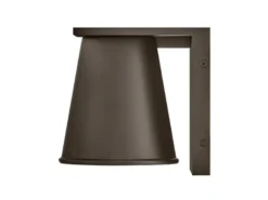 Kleine LED Außenwandleuchte HANS Bronzefarbig, Salzluft resistent, Höhe 15,5cm