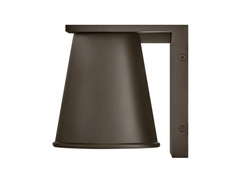 Kleine LED Außenwandleuchte HANS Bronzefarbig, Salzluft resistent, Höhe 15,5cm
