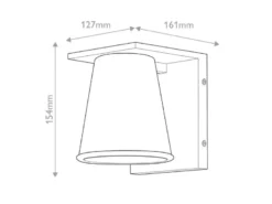 Kleine LED Außenwandleuchte HANS Bronzefarbig, Salzluft resistent, Höhe 15,5cm