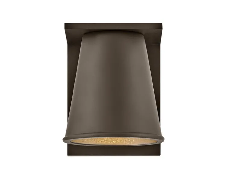 Kleine LED Außenwandleuchte HANS Bronzefarbig, Salzluft resistent, Höhe 15,5cm