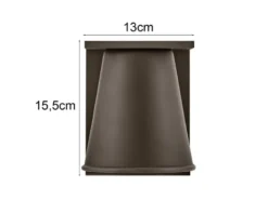 Kleine LED Außenwandleuchte HANS Bronzefarbig, Salzluft resistent, Höhe 15,5cm