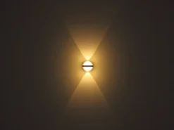 Kleine LED Außenwandleuchte ILLI Kugel aus Aluminium in Anthrazit, Höhe 11cm