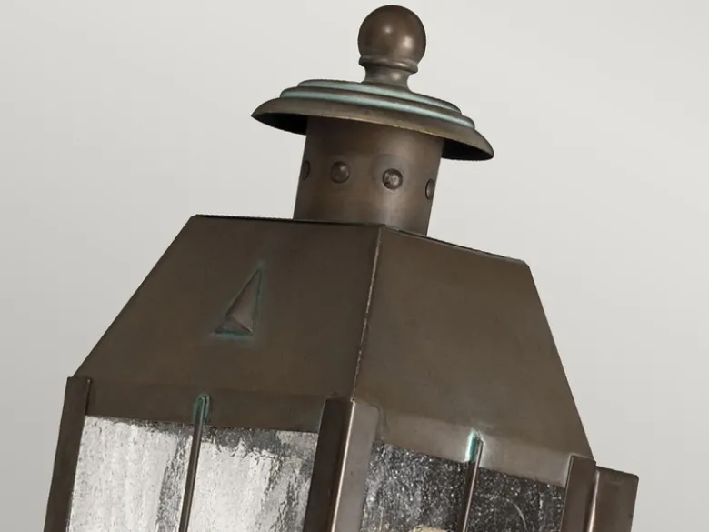 Kleine LED Außenwandleuchte im antiken Landhausstil, Höhe 25cm
