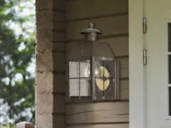 Kleine LED Außenwandleuchte im antiken Landhausstil, Höhe 25cm