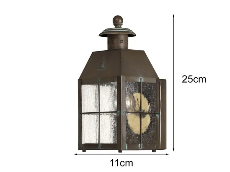 Kleine LED Außenwandleuchte im antiken Landhausstil, Höhe 25cm