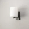 Kleine LED Außenwandleuchte mit Kunststoff Lampenschirm, Höhe 22cm