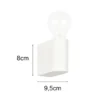 Kleine LED Bad Wandleuchte aus Kunststoff Weiß, Höhe 8cm