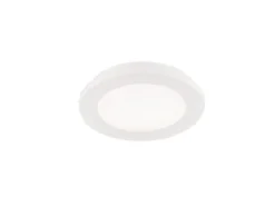 Kleine LED Deckenleuchte CAMILLUS flache Badezimmerlampe dimmbar Ø17cm Weiß IP44