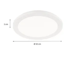 Kleine LED Deckenleuchte CAMILLUS flache Badezimmerlampe dimmbar Ø26cm Weiß IP44