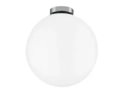 Kleine LED Deckenleuchte 1 flammig Glaskugel Opal Weiß, Ø 30cm