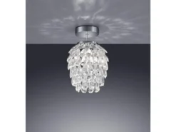 Kleine LED Deckenleuchte mit Kristall Behang aus Acryl, Ø 20cm