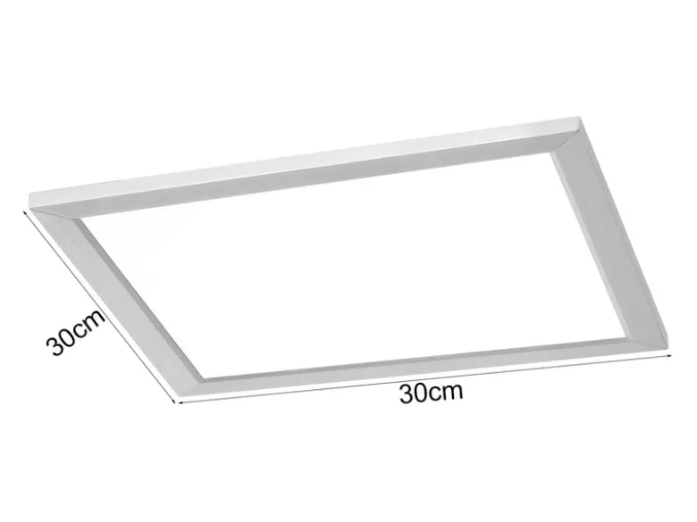 Kleine LED Deckenleuchte PHOENIX extrem flach dimmbar, Quadrat 30cm