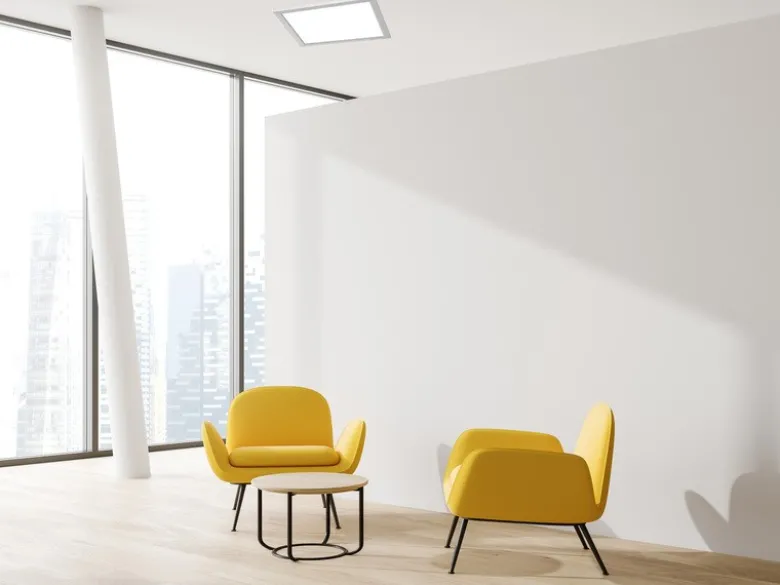 Kleine LED Deckenleuchte PHOENIX extrem flach dimmbar, Quadrat 30cm