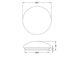 Kleine LED Deckenleuchte POLLUX IP44 mit Bewegungsmelder, Ø 27cm