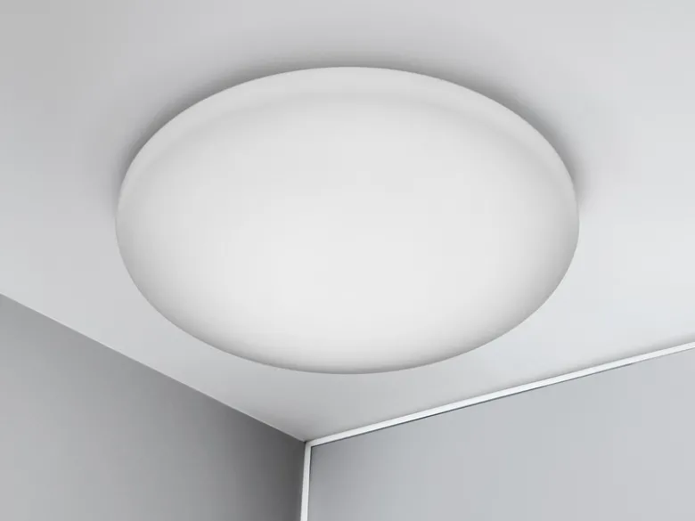 Kleine LED Deckenleuchte SILMA Weiß - Feuchtraumgeeignet Ø 28cm