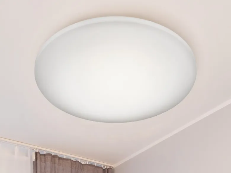 Kleine LED Deckenleuchte SILMA Weiß - Feuchtraumgeeignet Ø 28cm