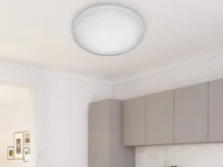 Kleine LED Deckenleuchte SILMA Weiß - Feuchtraumgeeignet Ø 28cm