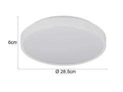Kleine LED Deckenleuchte SLOPE ultraflach, Weiß, Ø 28,5cm