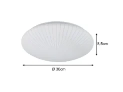 Kleine LED Deckenleuchte UMBRIA mit Strahlenmuster, rund Ø 30cm