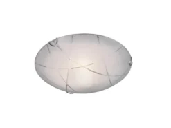 Kleine LED Deckenschale Glas Lampenschirm mit Streifendekor Ø 30cm