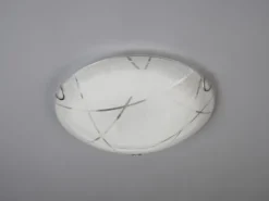 Kleine LED Deckenschale Glas Lampenschirm mit Streifendekor Ø 30cm
