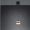 Kleine LED Pendelleuchte DIOS höhenverstellbar 1-flammig, Schwarz Ø 15,5cm