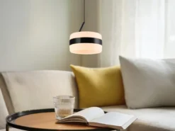 Kleine LED Pendelleuchte DIOS höhenverstellbar 1-flammig, Schwarz Ø 15,5cm