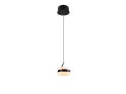 Kleine LED Pendelleuchte DIOS höhenverstellbar 1-flammig, Schwarz Ø 15,5cm