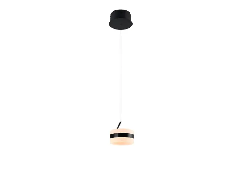 Kleine LED Pendelleuchte DIOS höhenverstellbar 1-flammig, Schwarz Ø 15,5cm