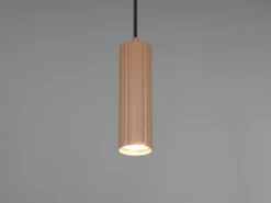 Kleine LED Pendelleuchte einflammig aus Metall Coffee Ø 5,5cm