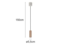 Kleine LED Pendelleuchte einflammig aus Metall Coffee Ø 5,5cm