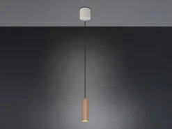 Kleine LED Pendelleuchte einflammig aus Metall Coffee Ø 5,5cm