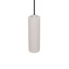 Kleine LED Pendelleuchte einflammig aus Metall Hellgrau Ø 5,5cm