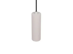 Kleine LED Pendelleuchte einflammig aus Metall Hellgrau Ø 5,5cm